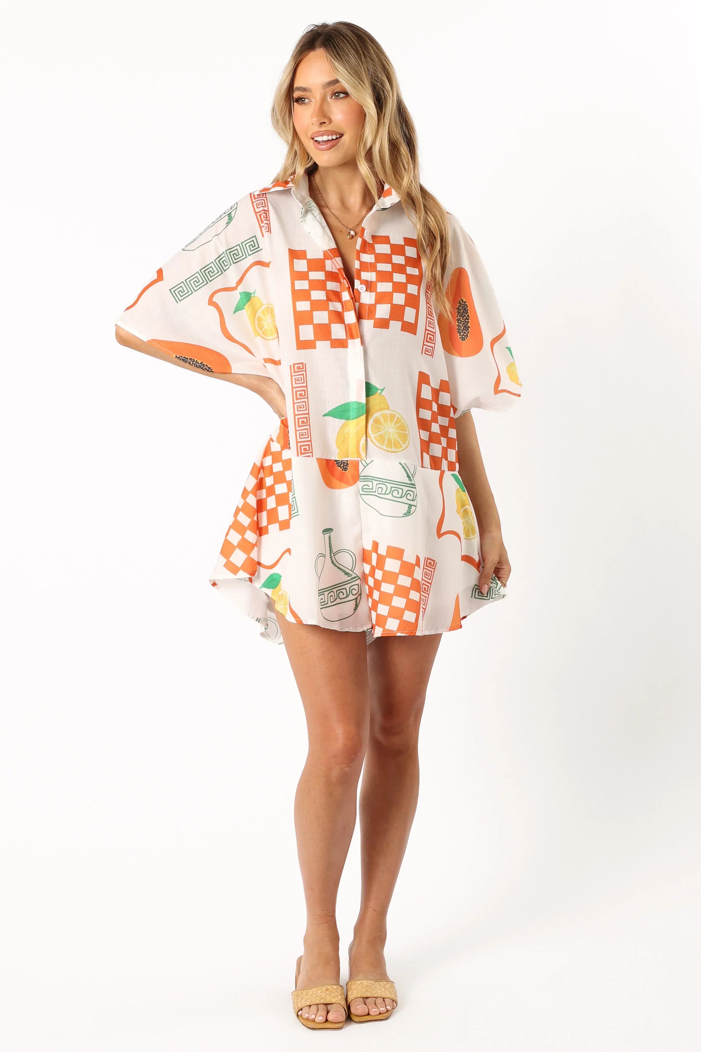 Sebastian Romper White Orange