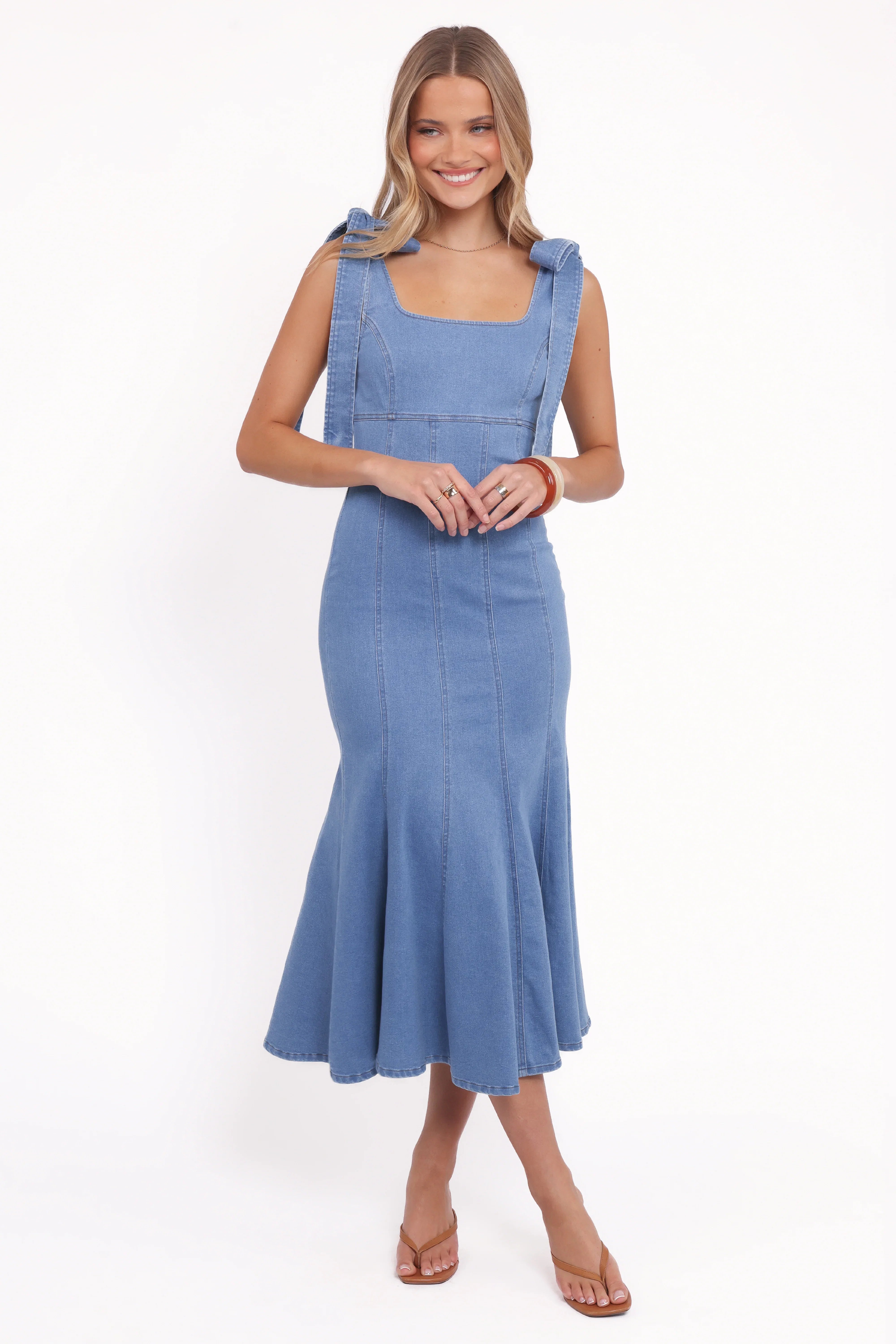 Eugenia Midi Dress Indigo Denim