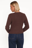 Circe Cardigan Top Chocolate