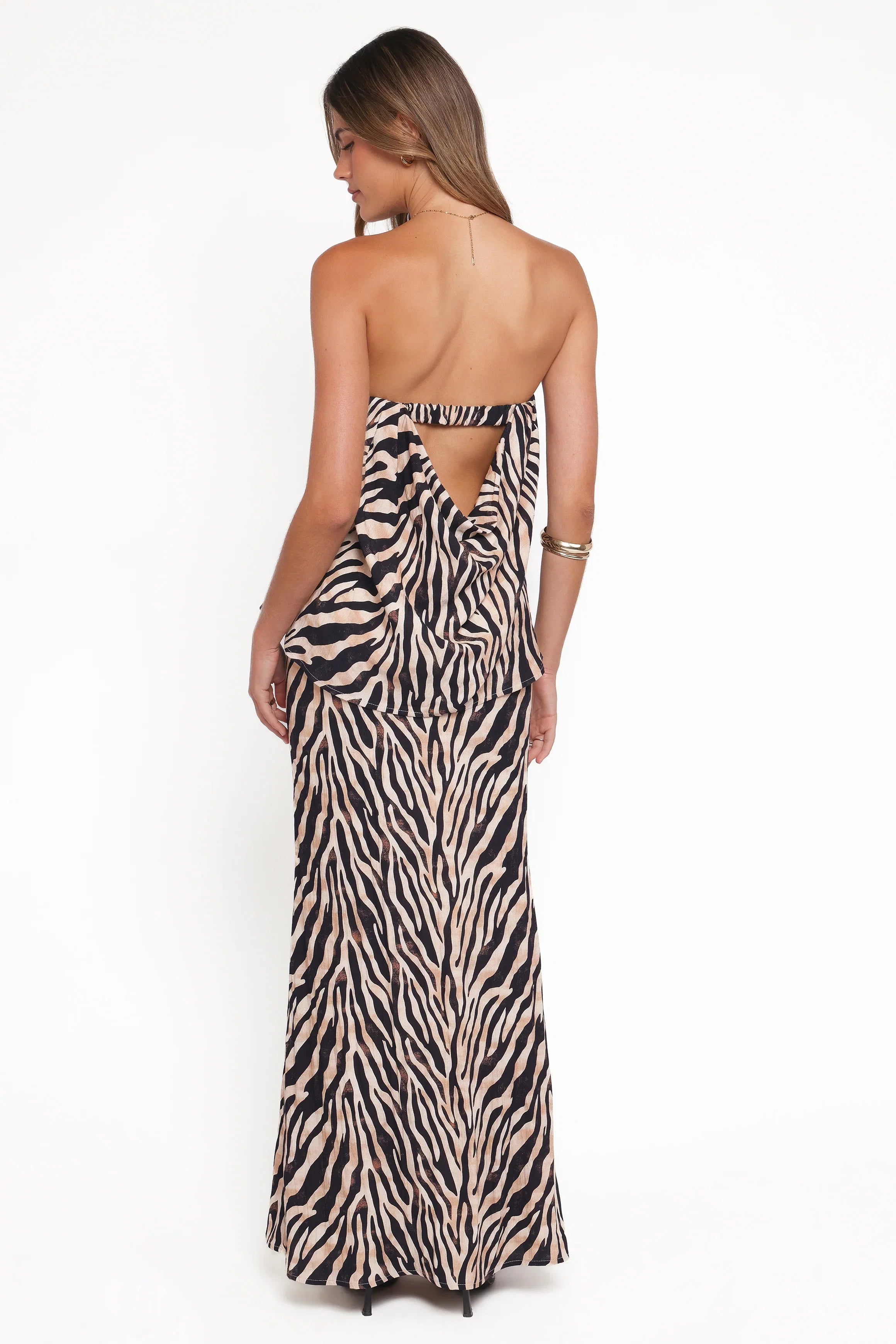 Agnes Skirt Set Brown Zebra