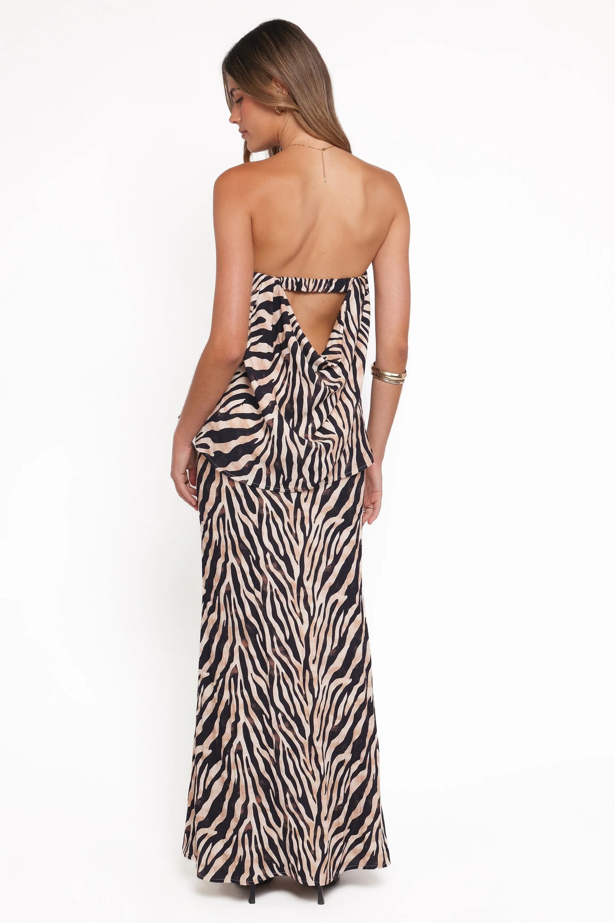 Agnes Skirt Set Brown Zebra