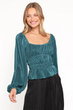 Ceppia Plisse Top Green