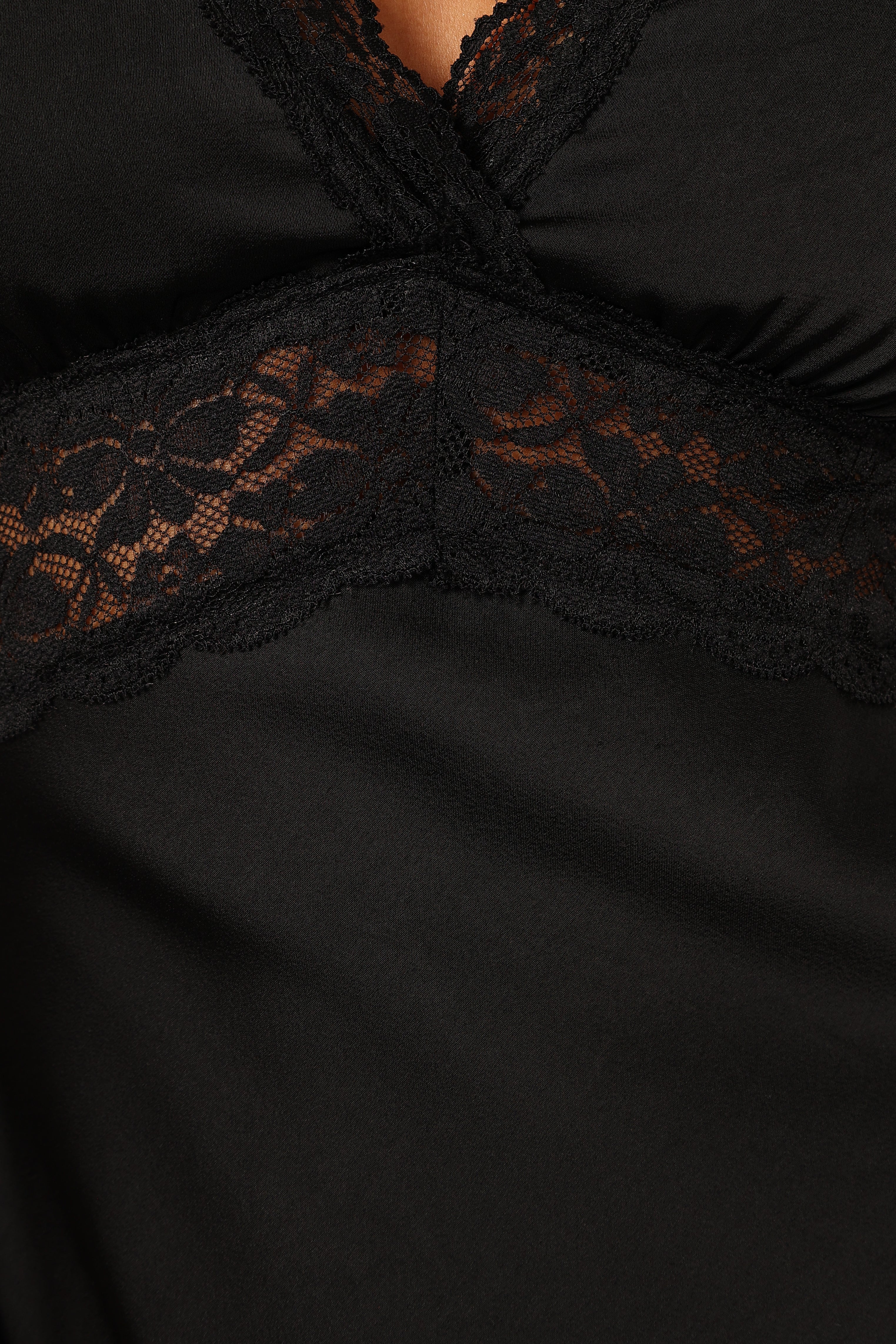 Brennan Maxi Slip Dress Black
