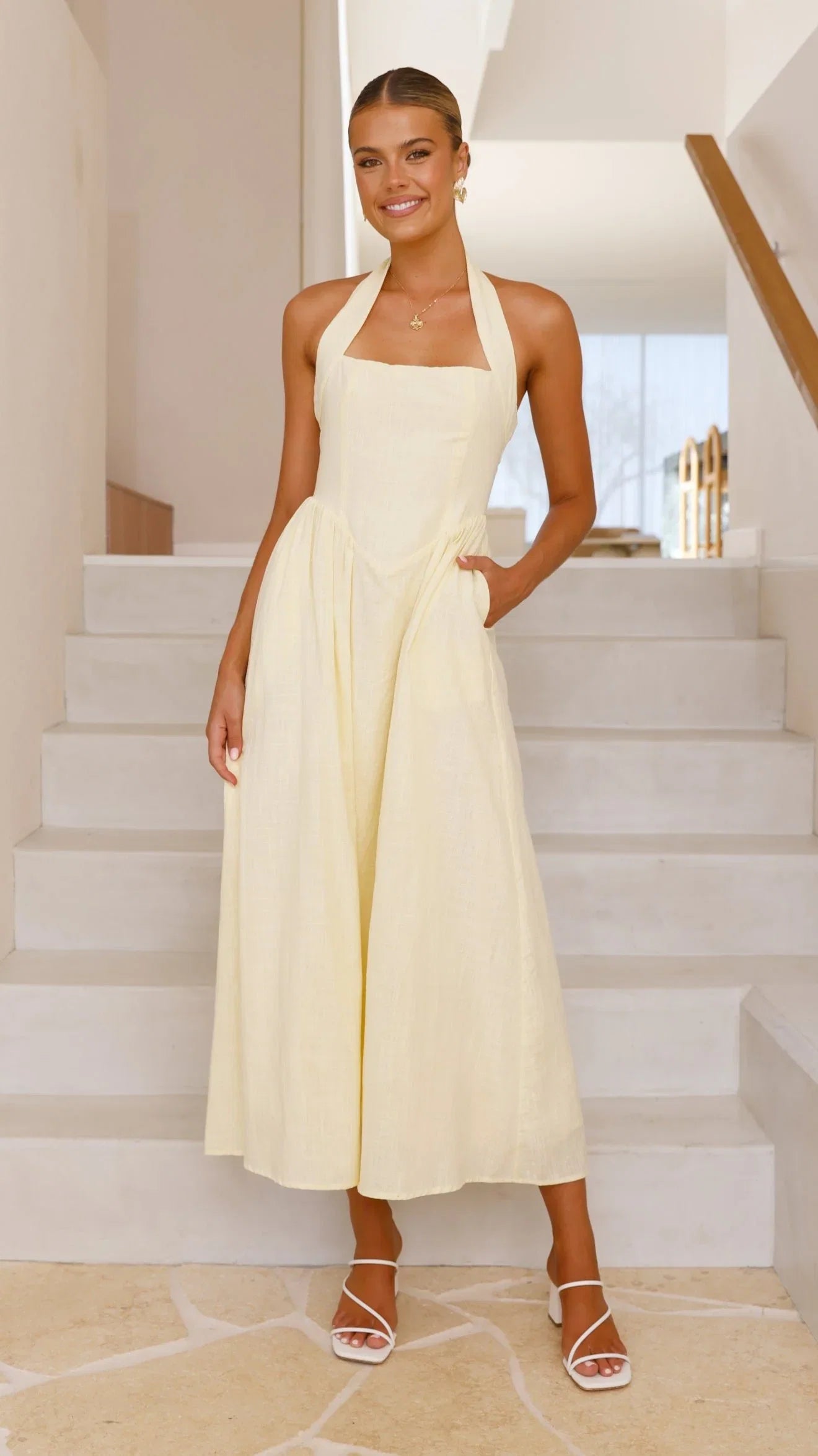 Caden Maxi Dress Lemon