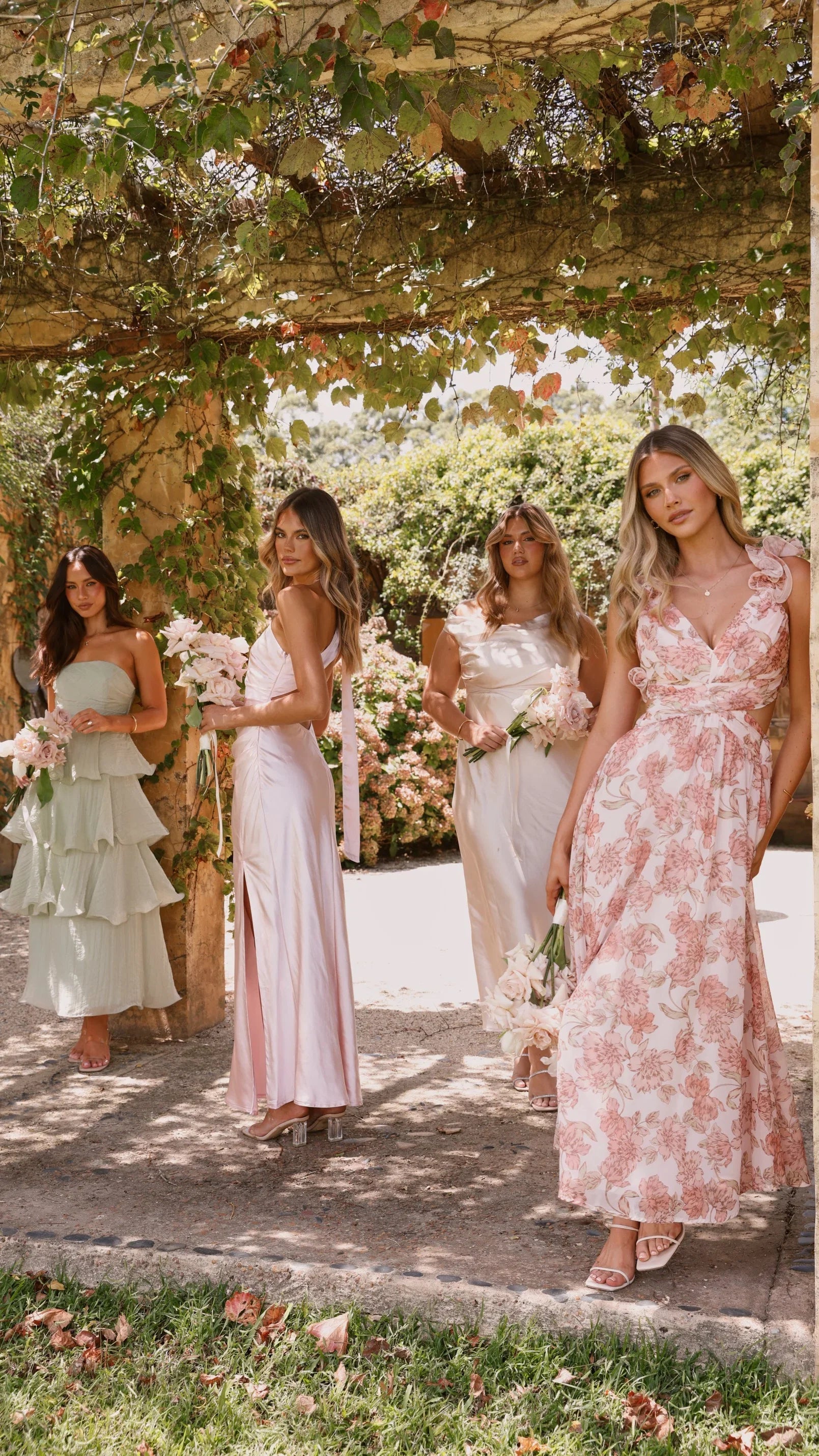 Halle One Shoulder Maxi Dress Pink