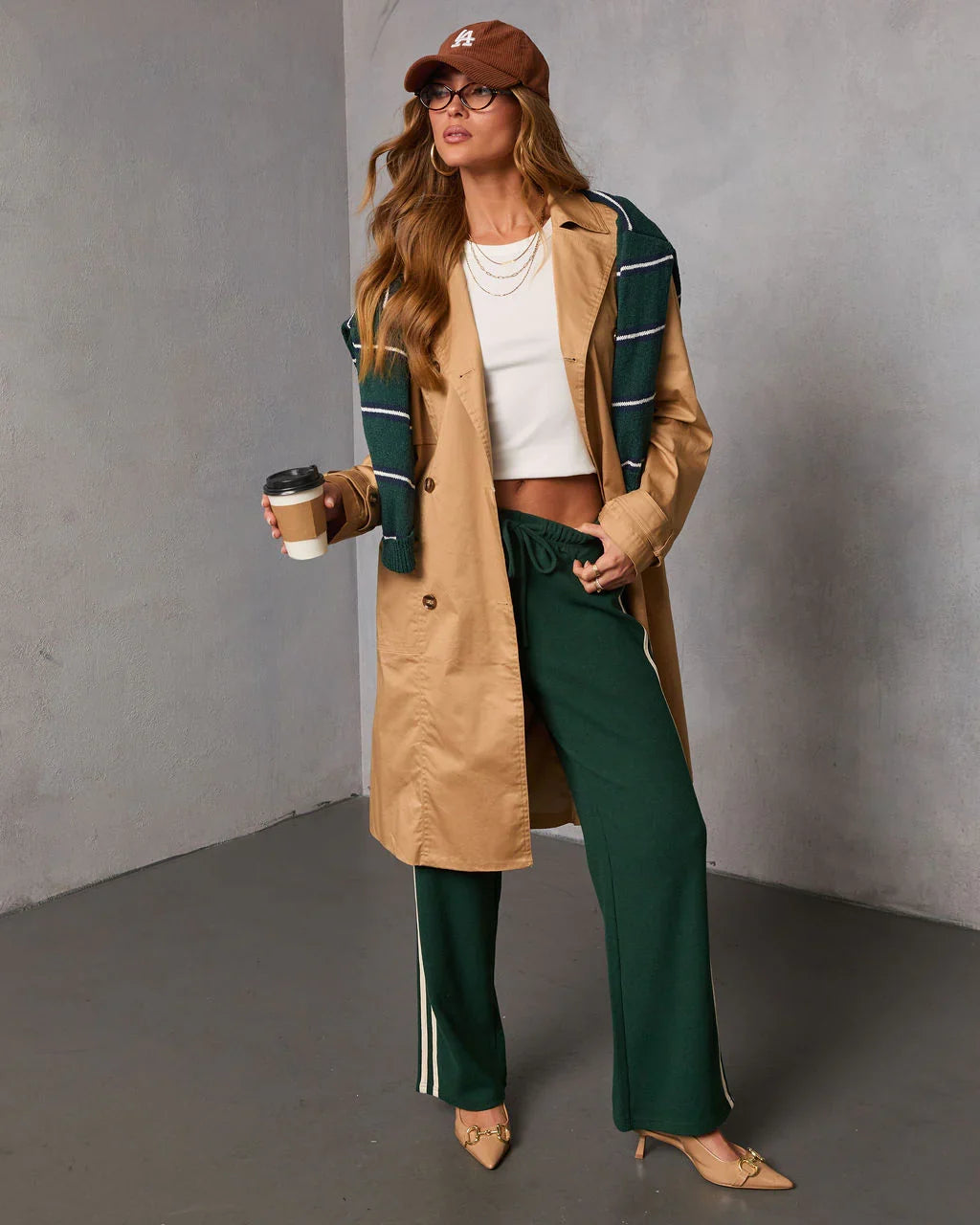Quiet Day Striped Straight Leg Sweatpants