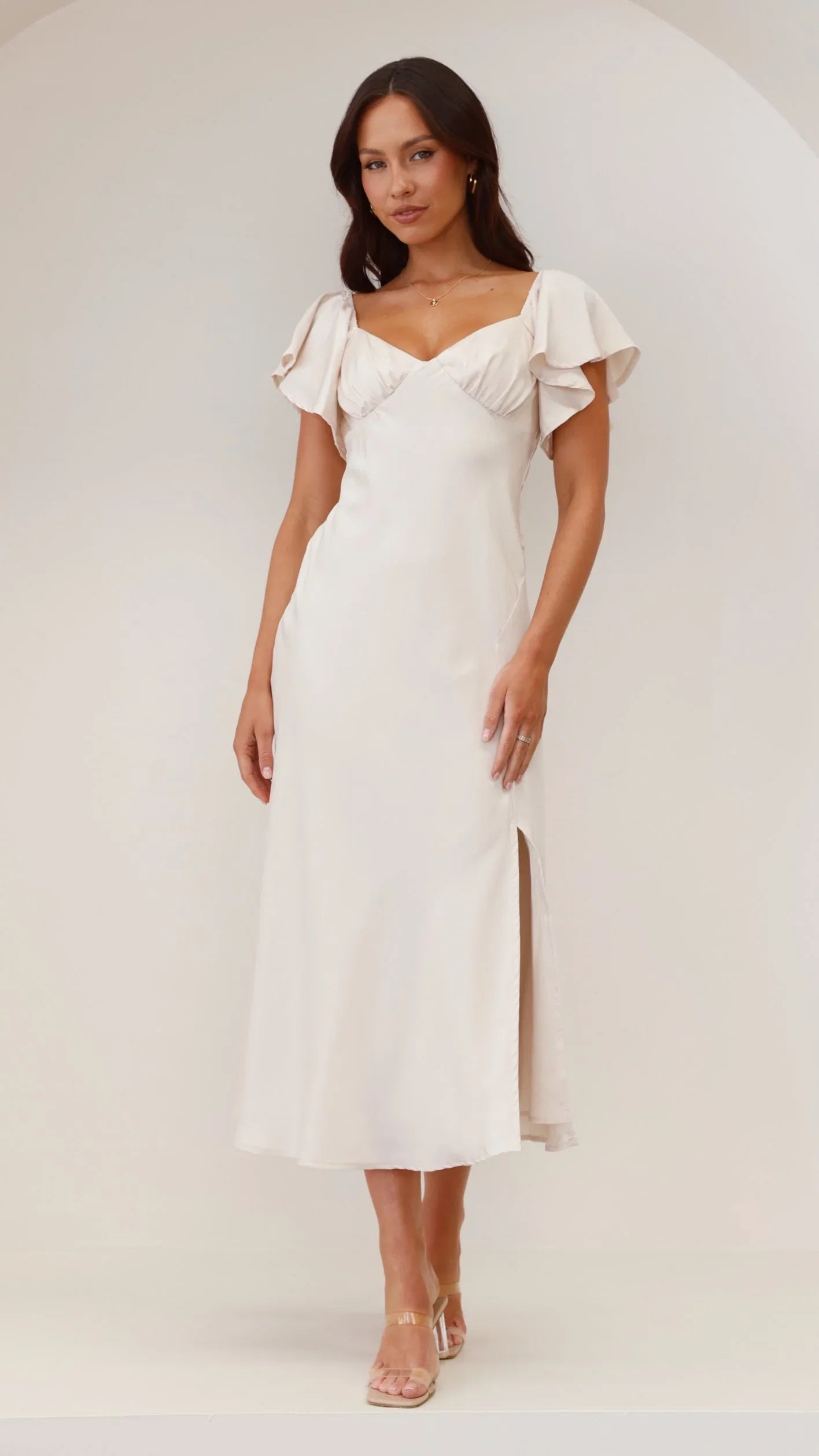 Louisa Midi Dress Ivory