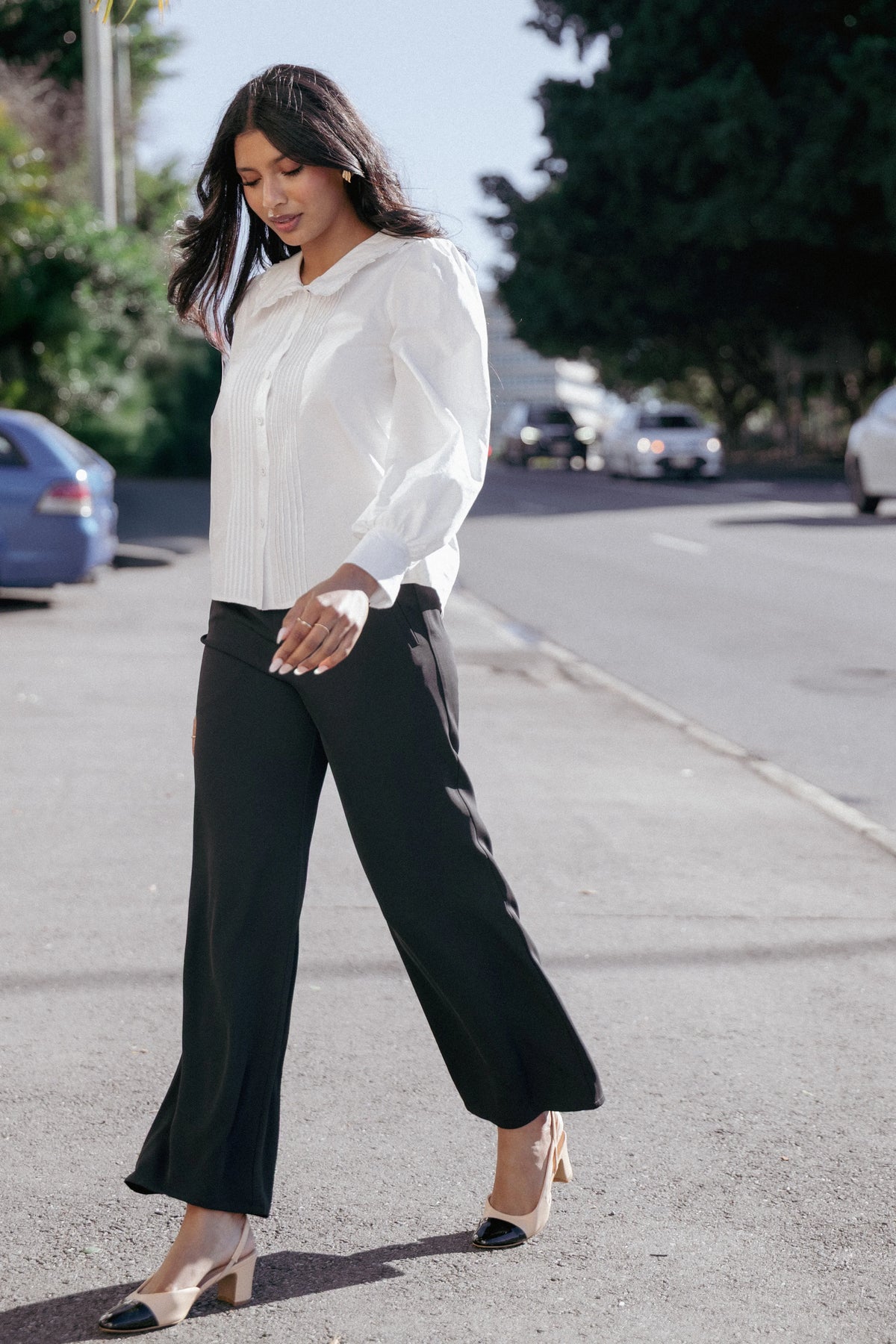 Clark Crepe Wide Leg Pant Black