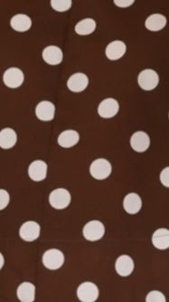 Charmain Top Chocolate White Polka Dot