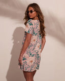 Flowing Petals Shift Floral Mini Dress