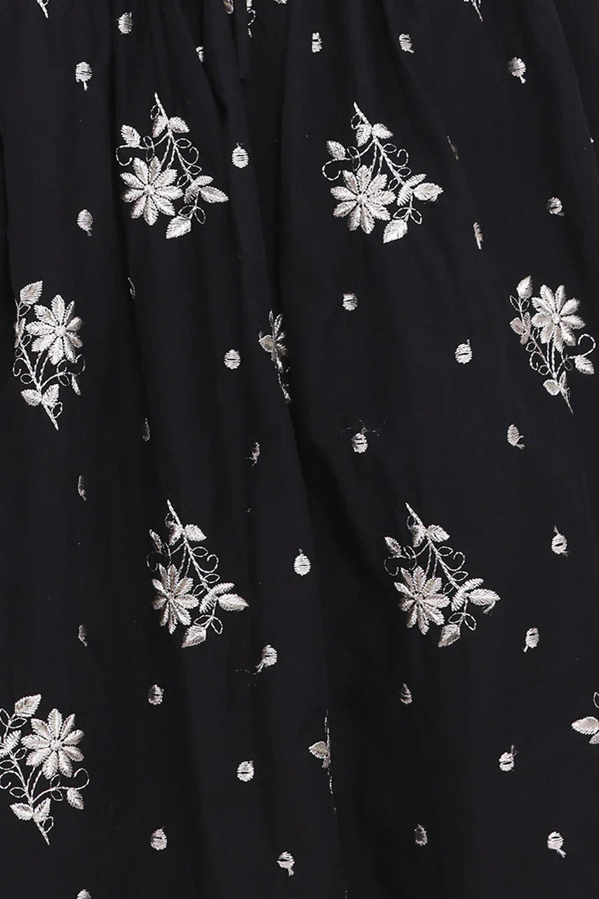 Rosemarie Midi Dress Black Floral