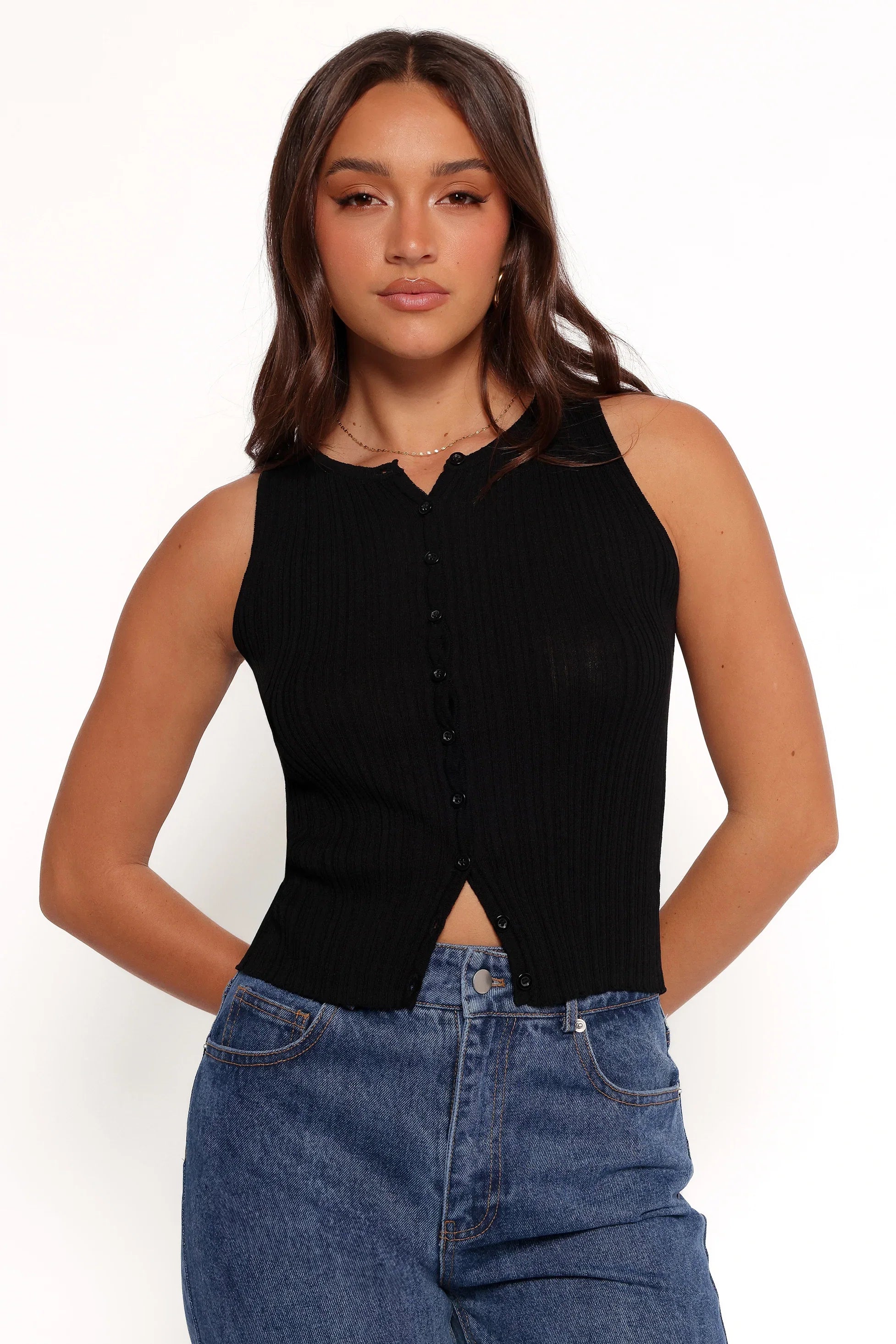 Fairfax Knit Top Black