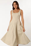Una Midi Dress Beige