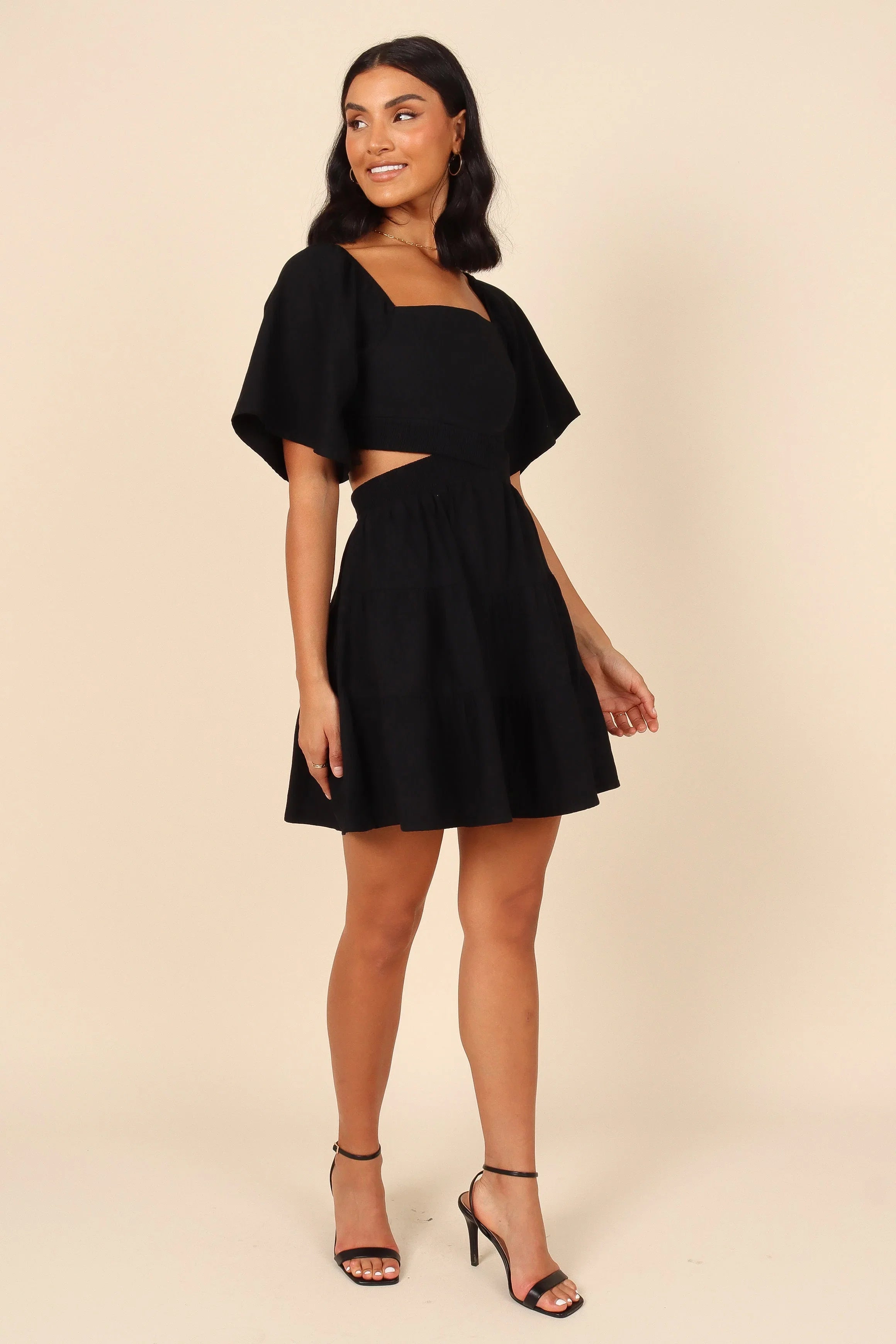 Jordyn Cut Out Mini Dress Black