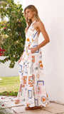 Athea Maxi Dress Ocean Oasis Print