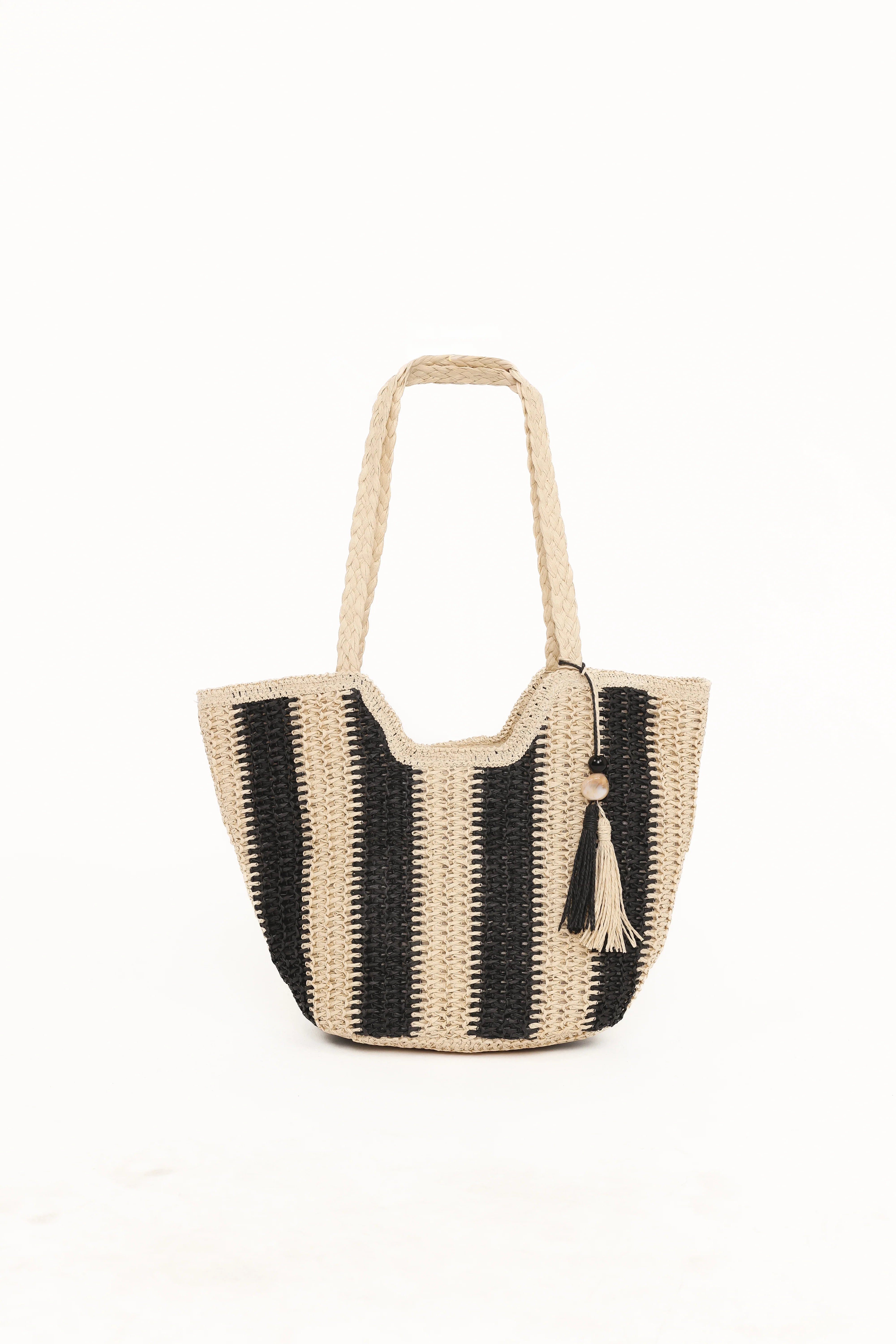 Sherrie Tote Bag Beige Black