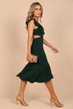 Yvonne Hi Lo Midi Dress Emerald