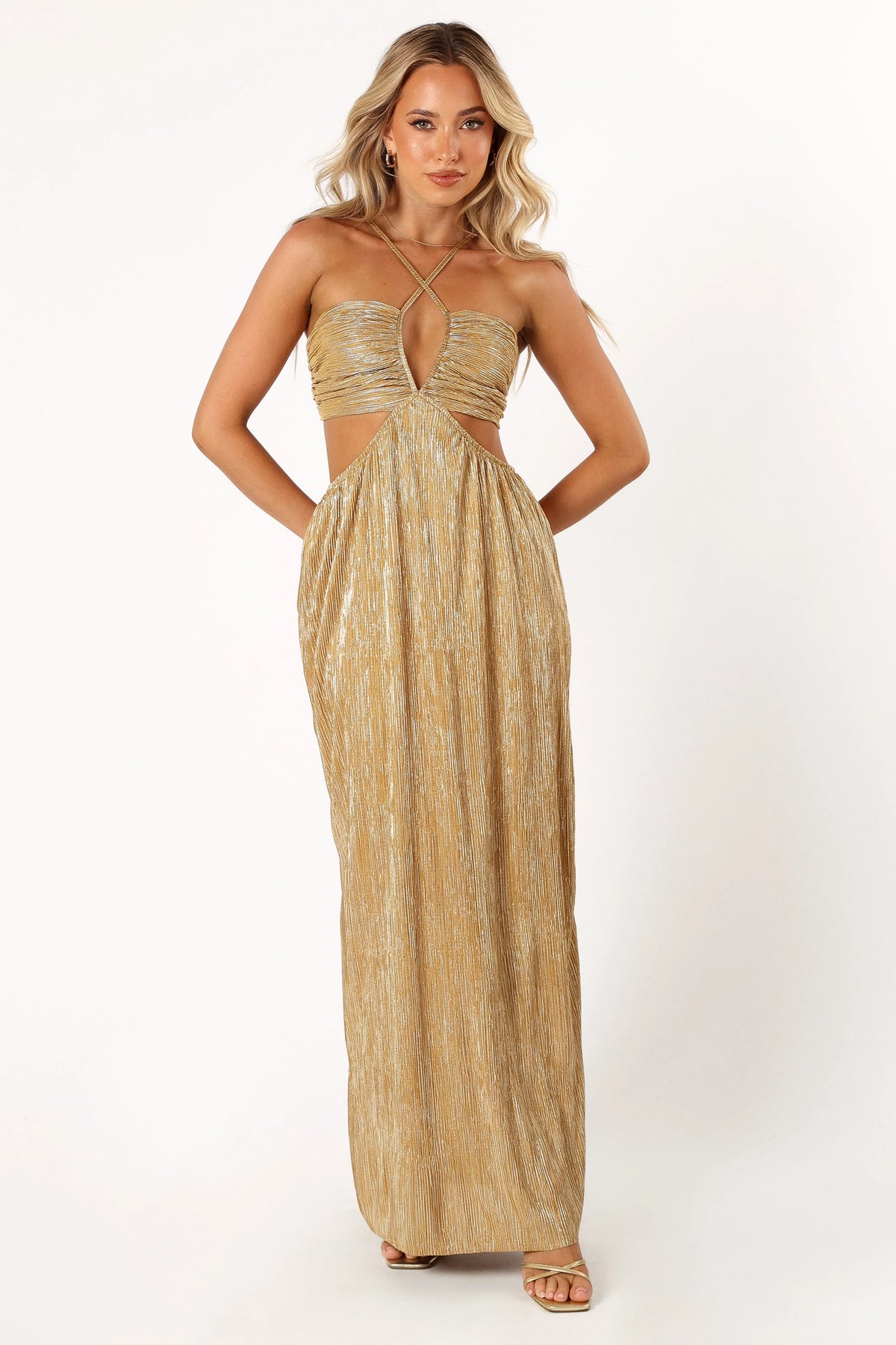 Beyz Midi Dress Gold