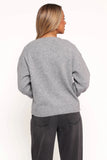 Neri Bow Tie Front Cardigan Grey