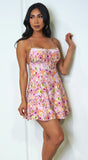 Amira Floral Mini Dress Pink