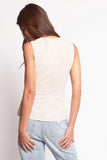 Vanni Wrap Front Linen Top Cream