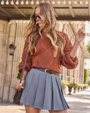 Clarah Pleated Belted Mini Skirt