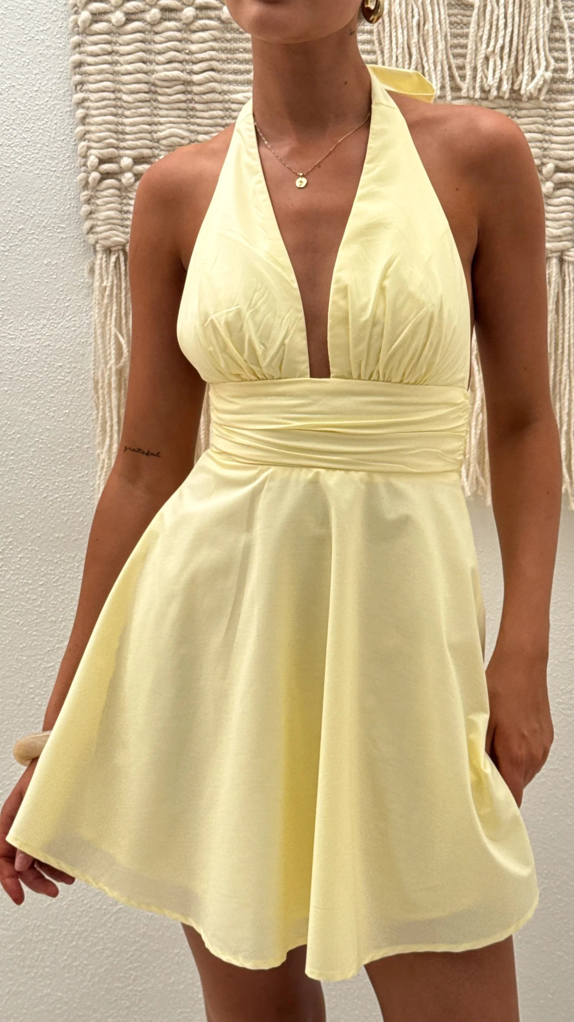 Anara Mini Dress Yellow