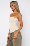 Tell Me A Secret Strapless Bustier Cream