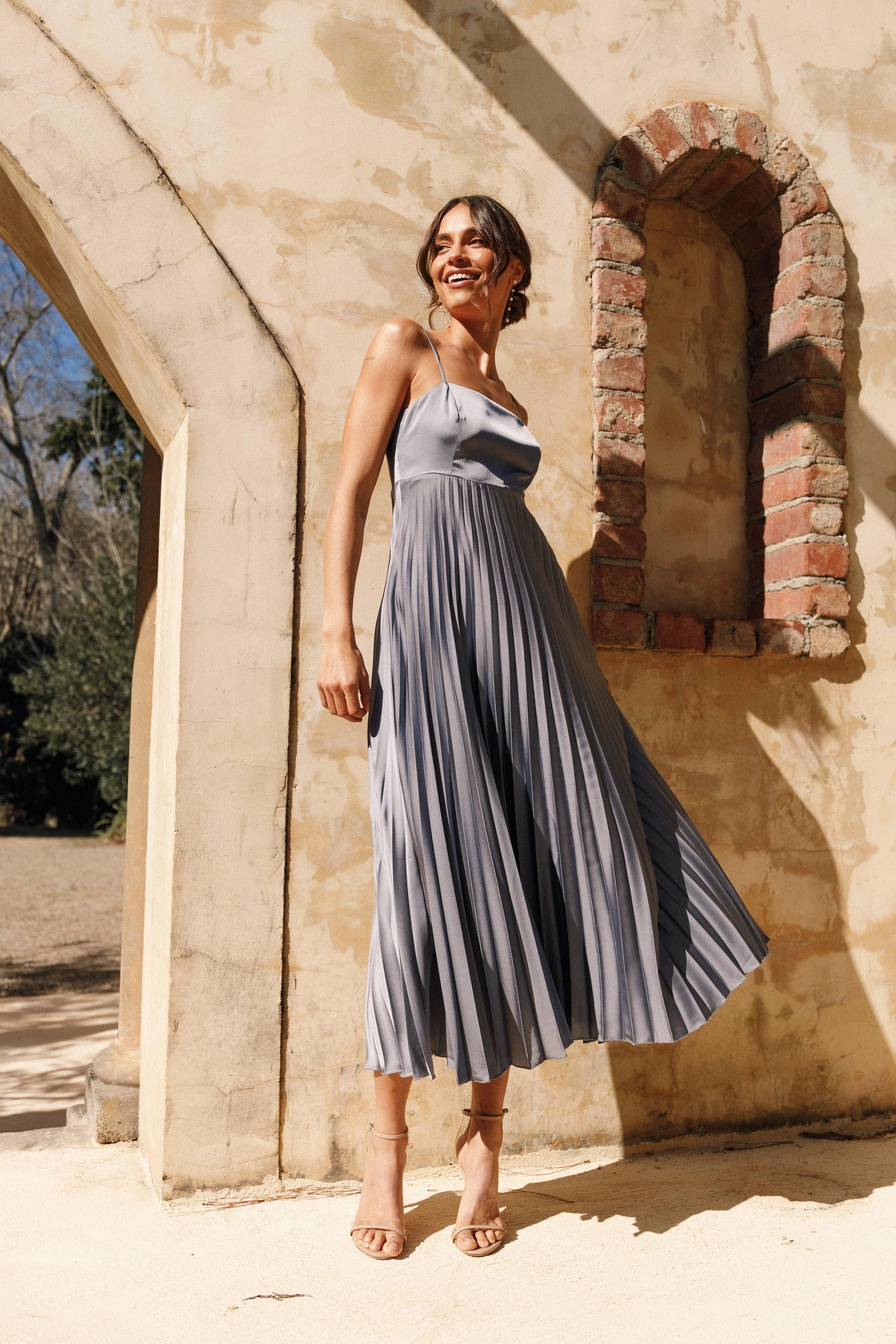 Keegan Maxi Dress Steel Gray