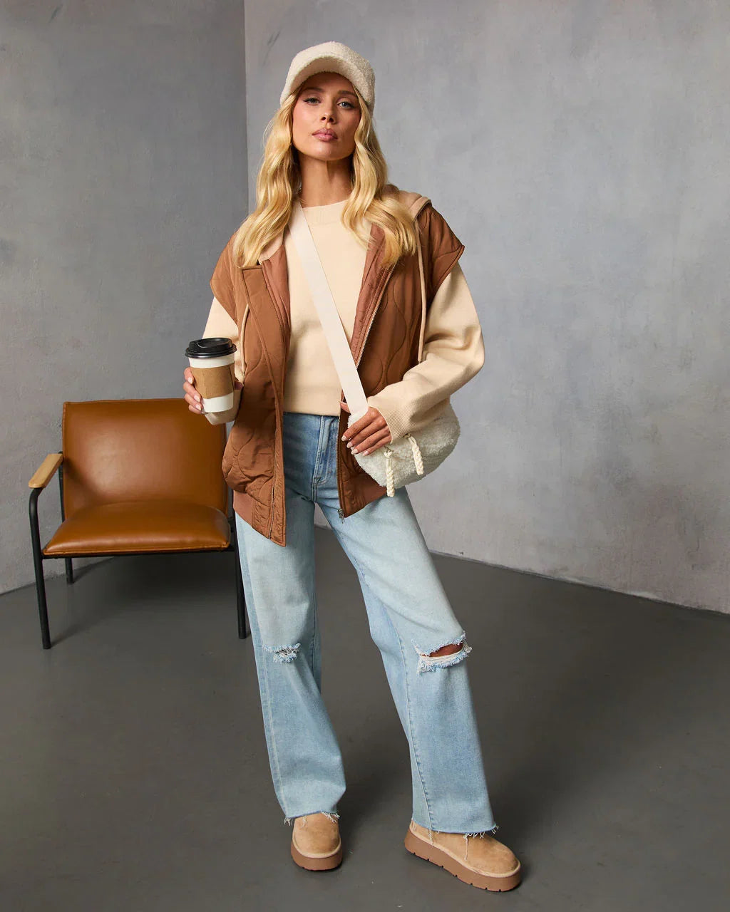 Fall And Forever Hooded Puffer Vest