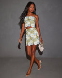 Daisy Floral Applique Mini Skirt