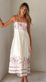 Mira Maxi Dress Cream Red