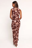 Wheeler Midi Dress Orange Floral
