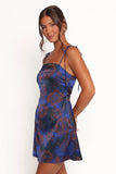 Rockwell Mini Dress Blue Brown Floral