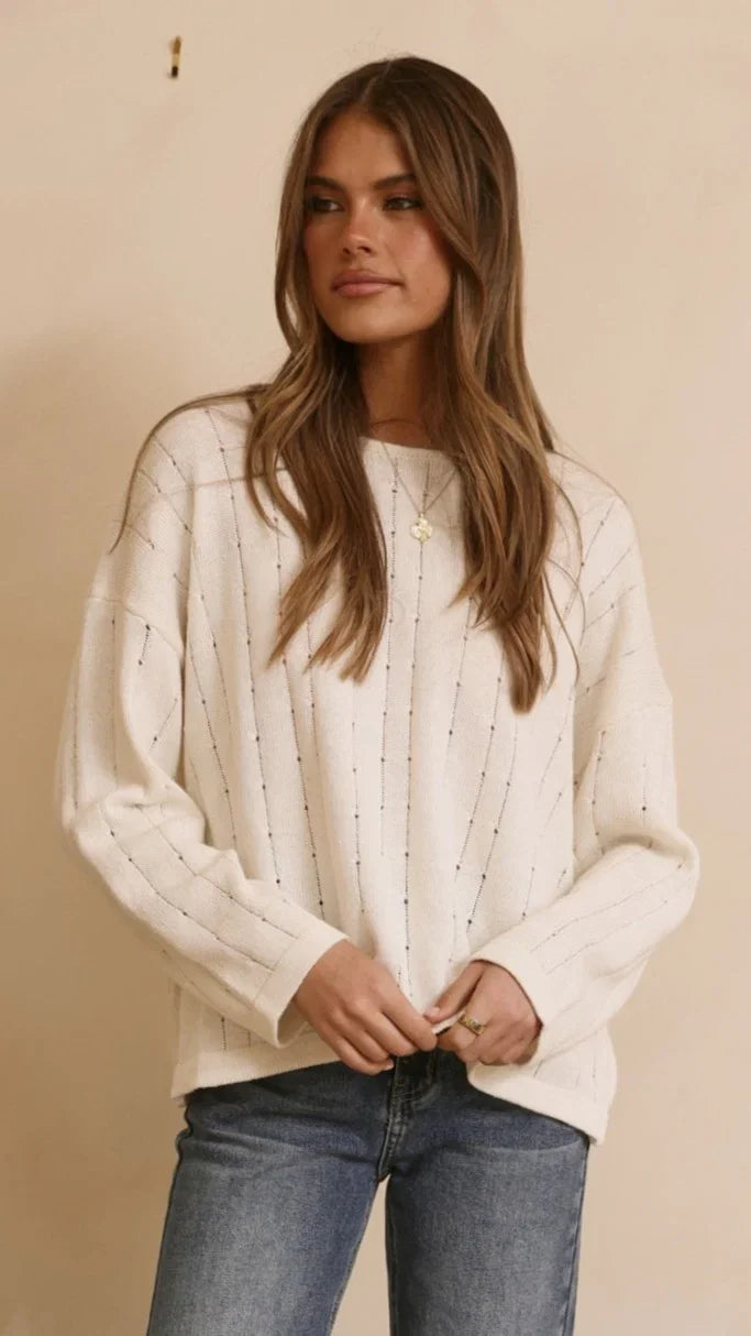 Mia Long Sleeve Top White