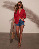 Tinslee Striped Button Down Top