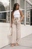 Ari Ribbed Tank Top White
