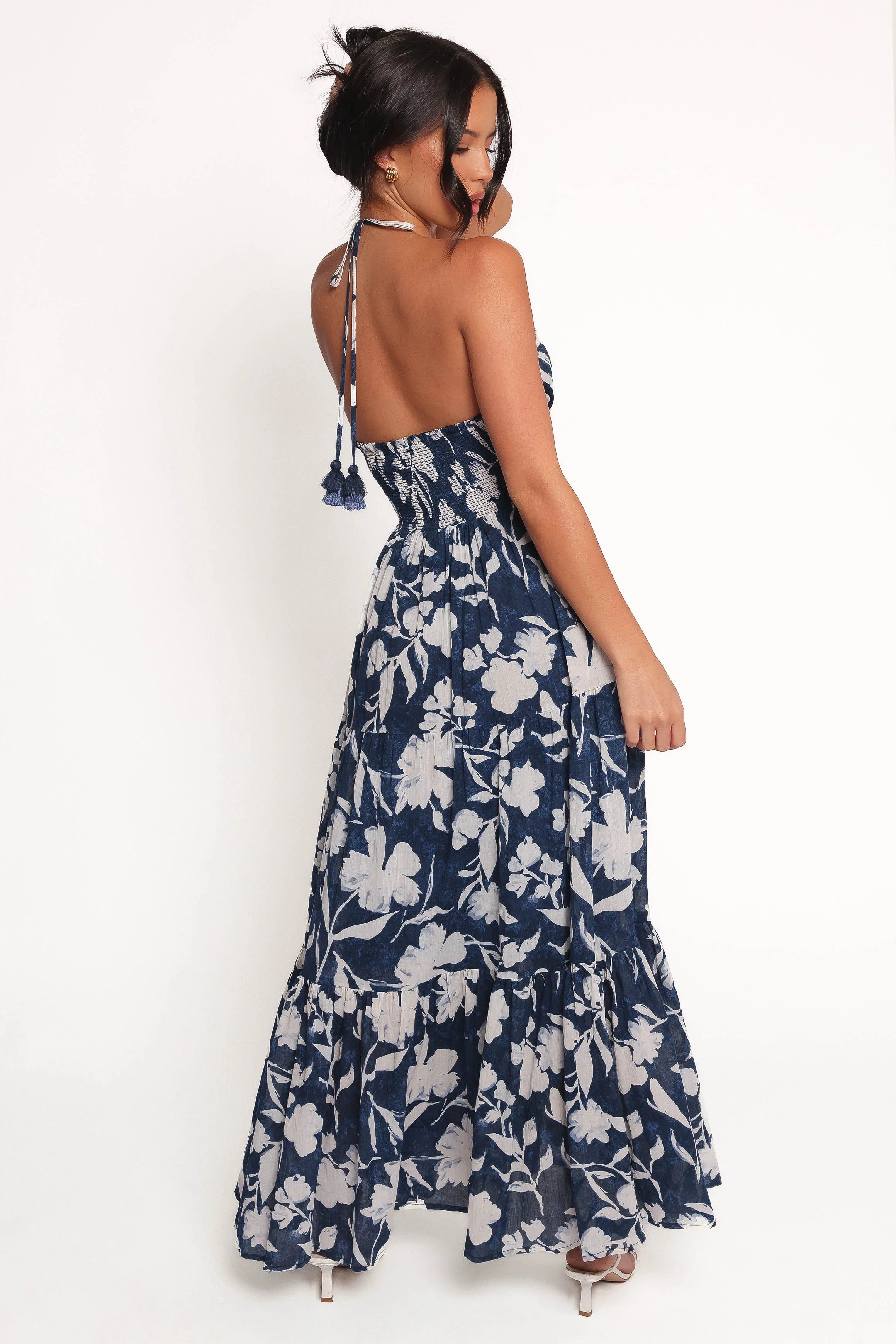 Coralie Maxi Dress Navy Peony