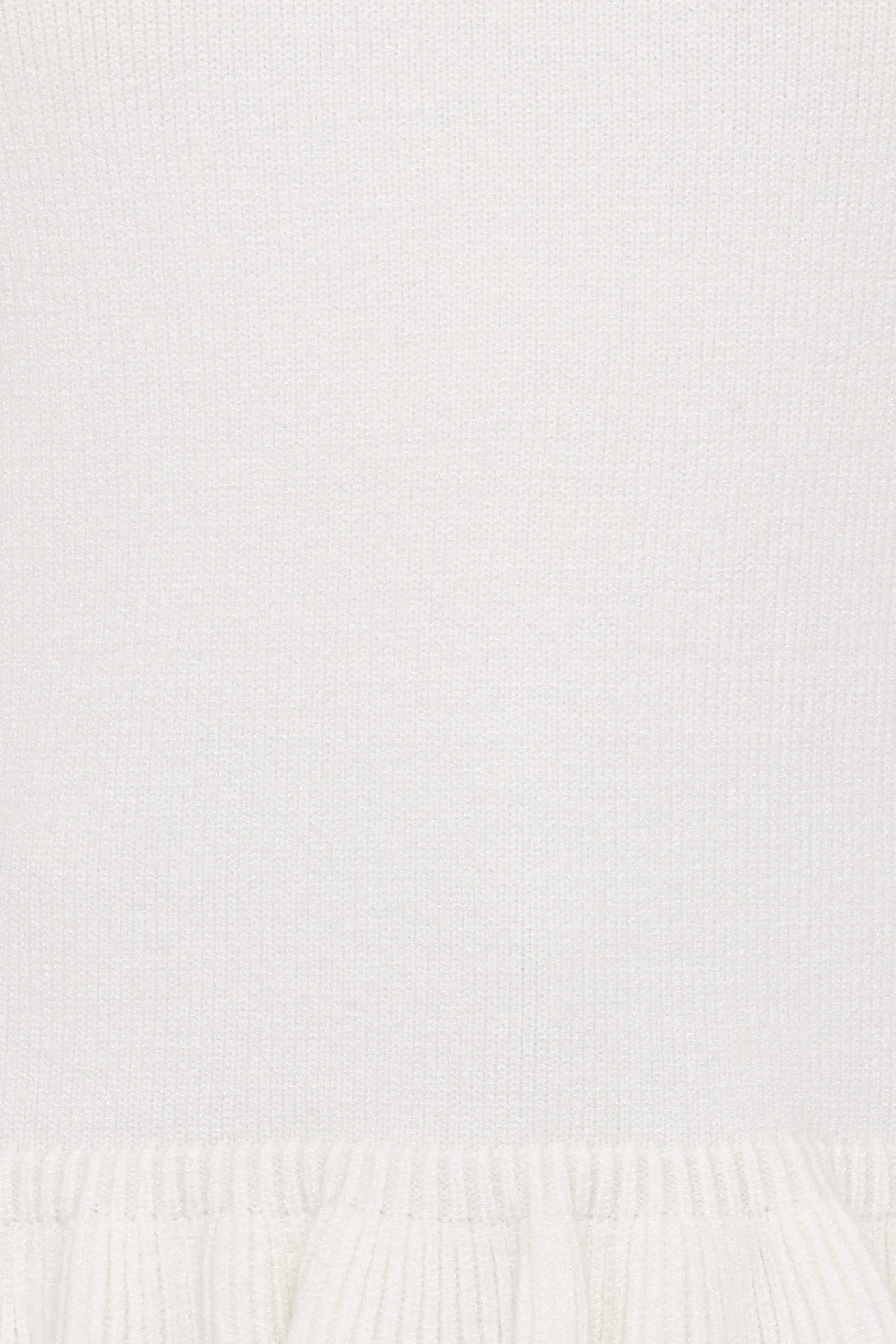 Emilie Short Sleeve Ruffle Crew Sweater Cream