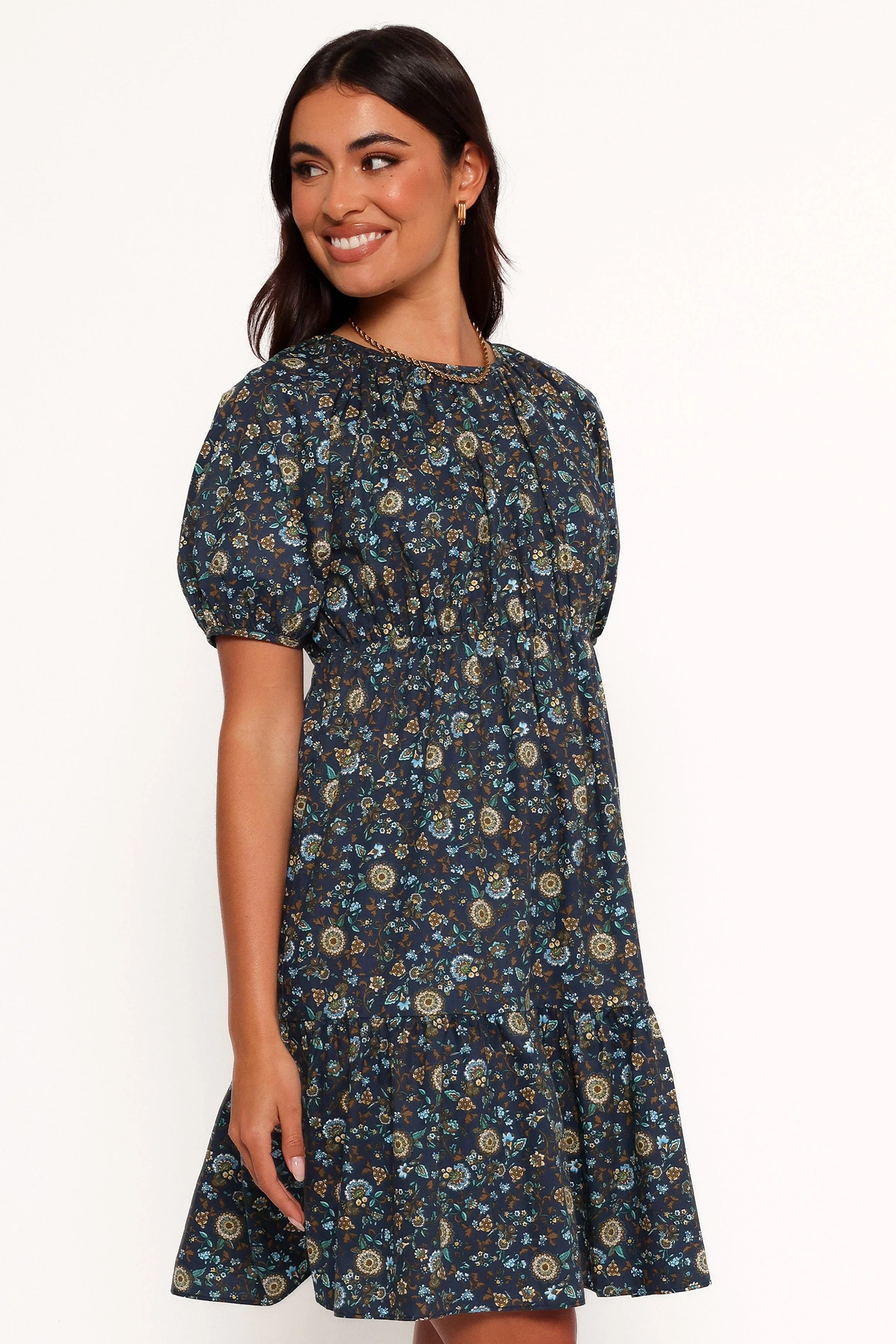 Tasmin Midi Dress Blue Floral