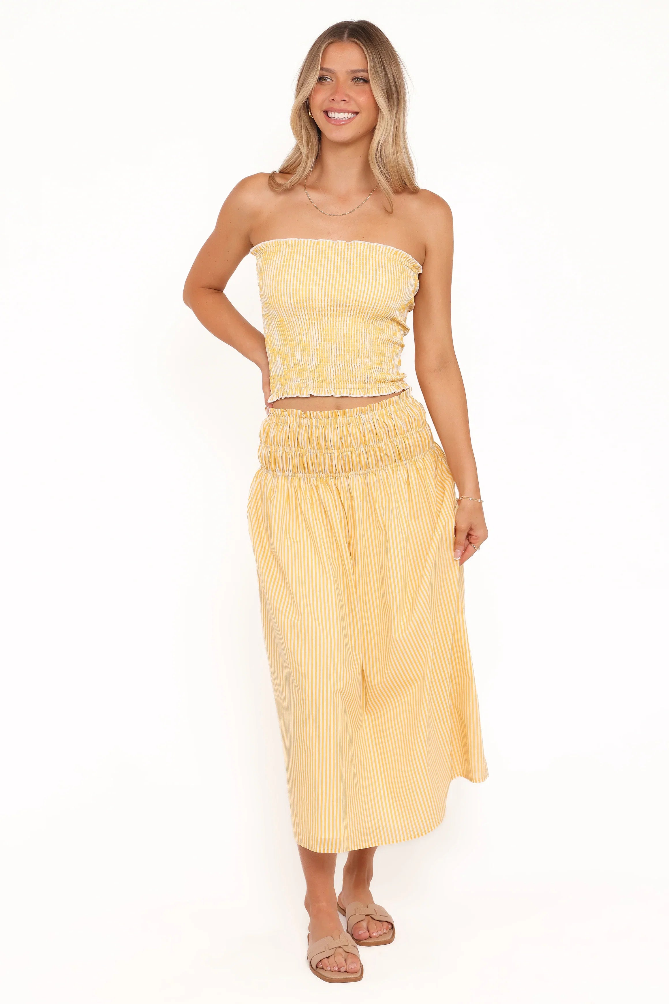 Salome Maxi Skirt Mango Stripe