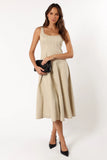 Una Midi Dress Beige
