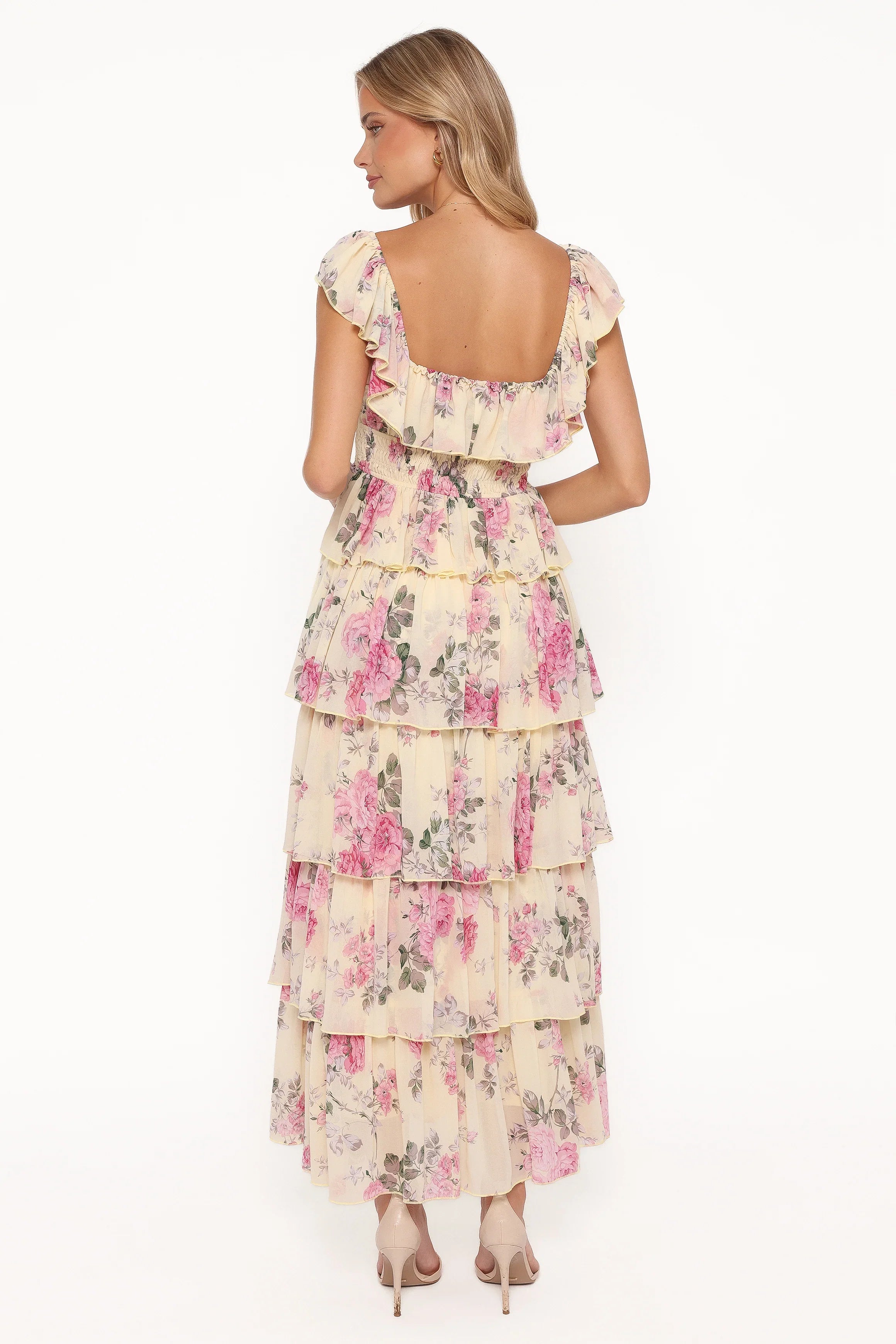 Belle Maxi Dress Yellow Floral