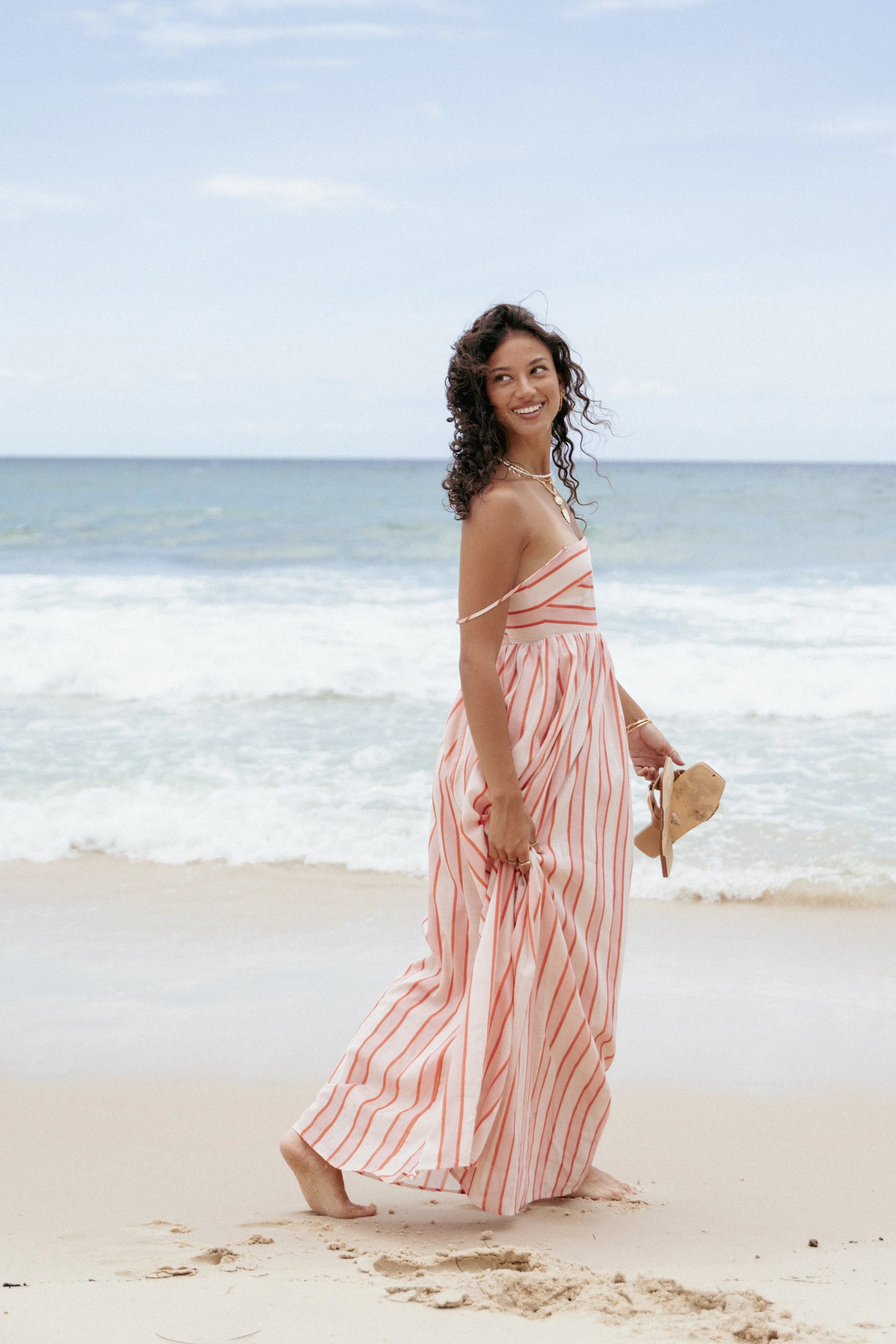 Odessa Maxi Dress Pink Stripe