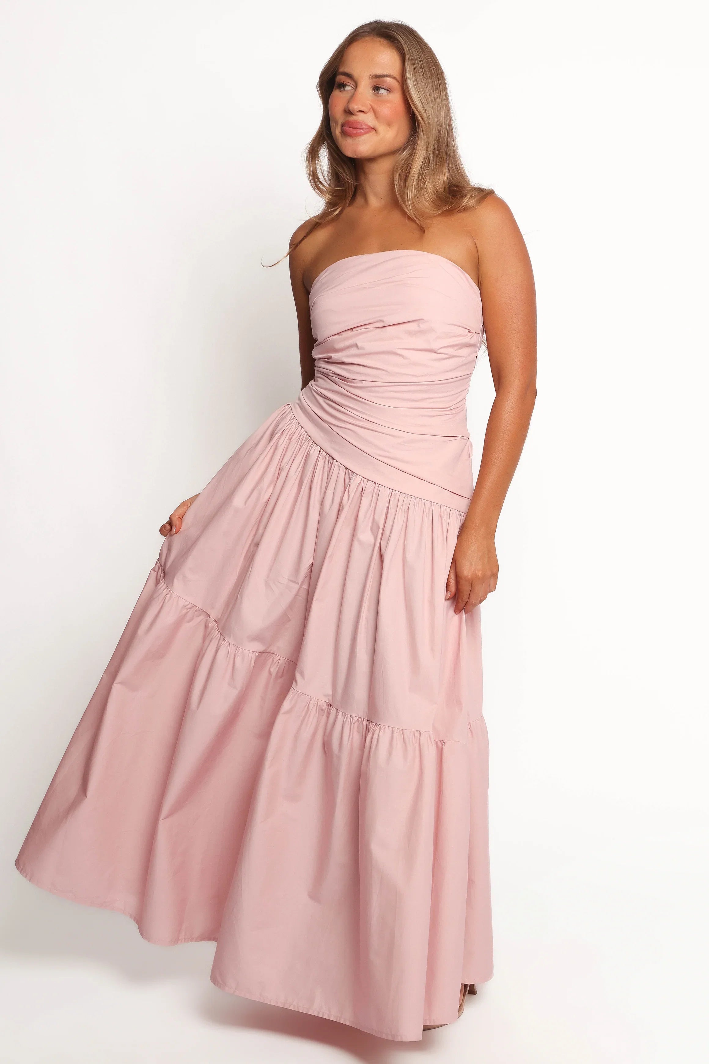 Blanche Strapless Maxi Dress Orchid