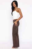 Getting You Close Pants Chocolate Pinstripe