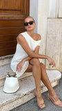 Robin Off Shoulder Mini Dress White