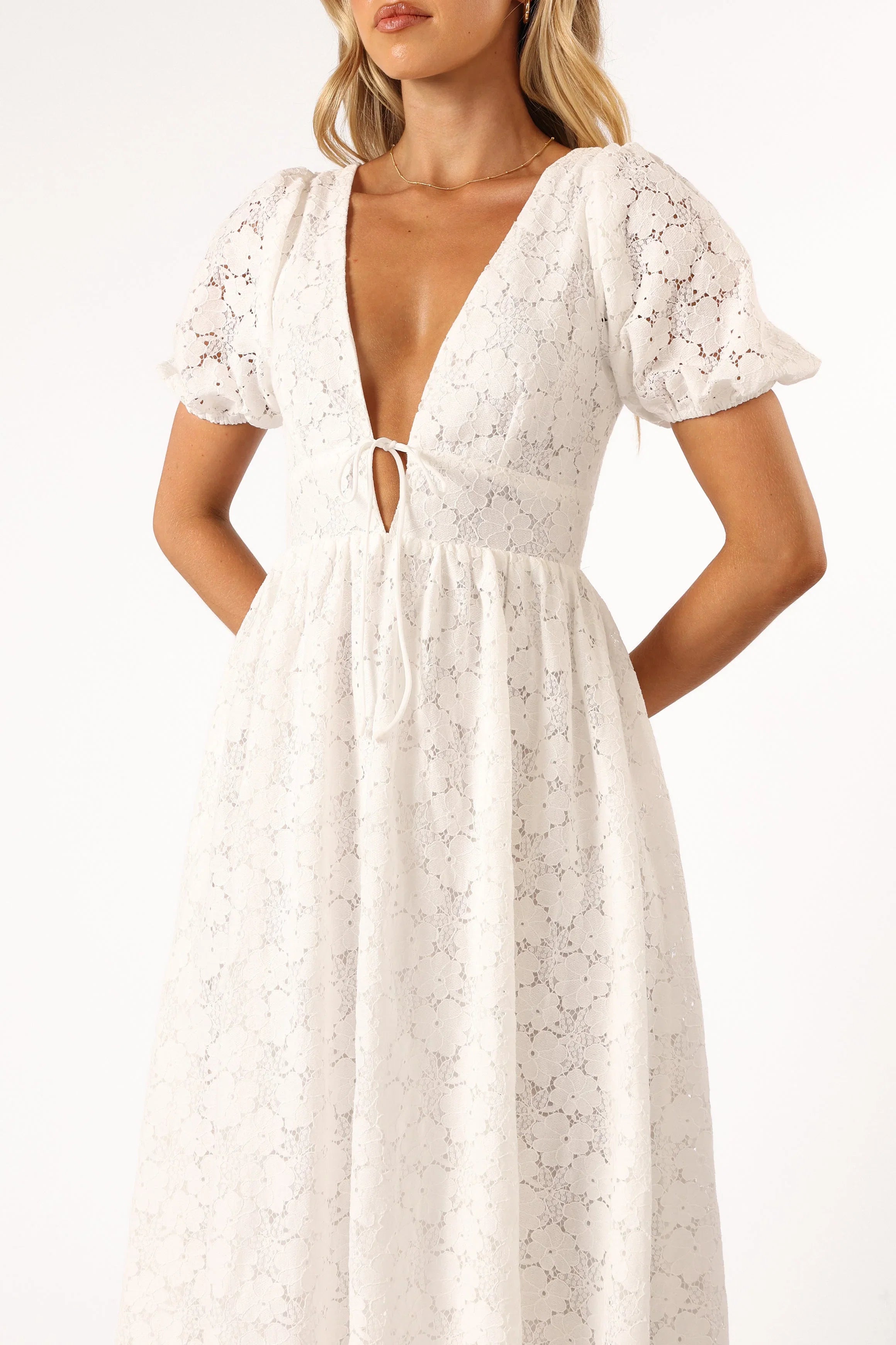 Ayden Midi Dress White
