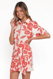 Leyton Mini Dress Red Floral