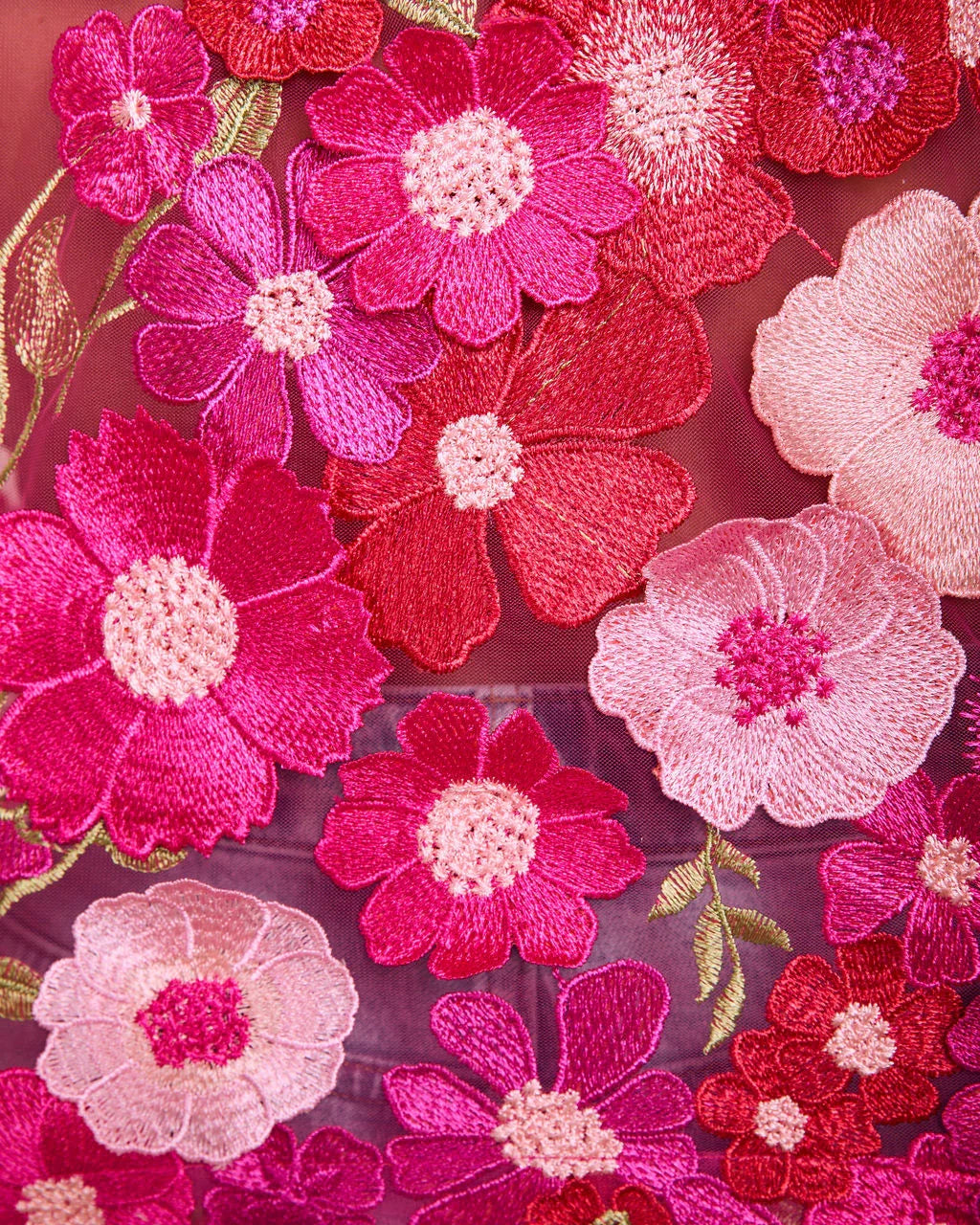 Spring Awakening 3D Floral Applique Mesh Top